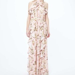 MISS SELFRIDGE Printed Ruffle Maxi Dress